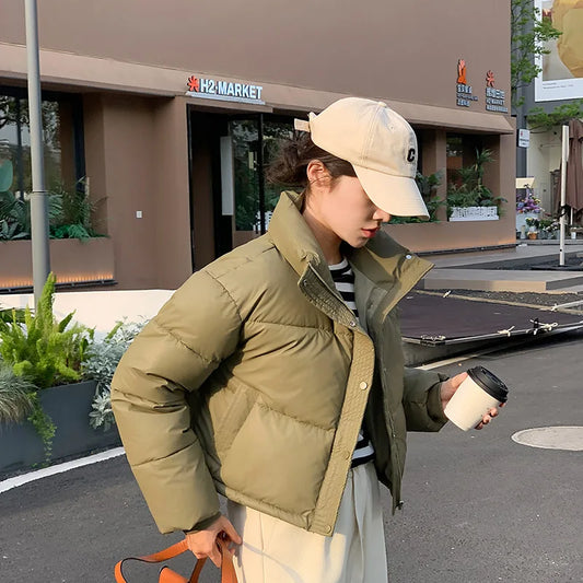 Parkas Warm Stand Collar Cold Puffer Jacket