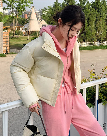 Parkas Warm Stand Collar Cold Puffer Jacket