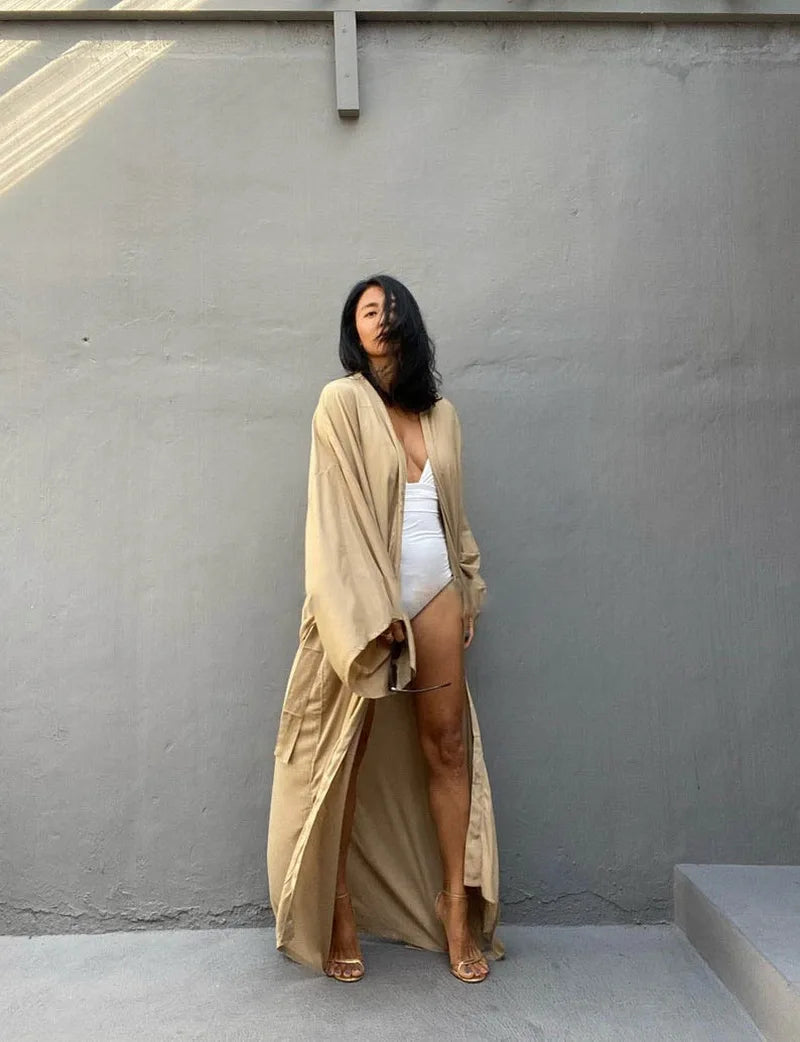 Solid Cotton Bikini Cover Ups