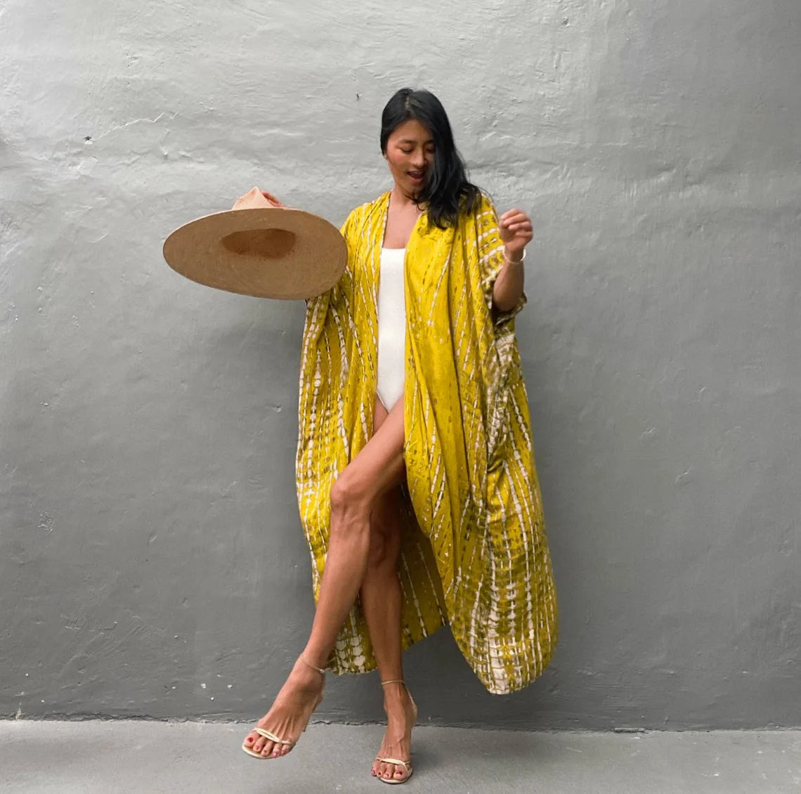 Summer Vintage Printed Belted Cover Ups