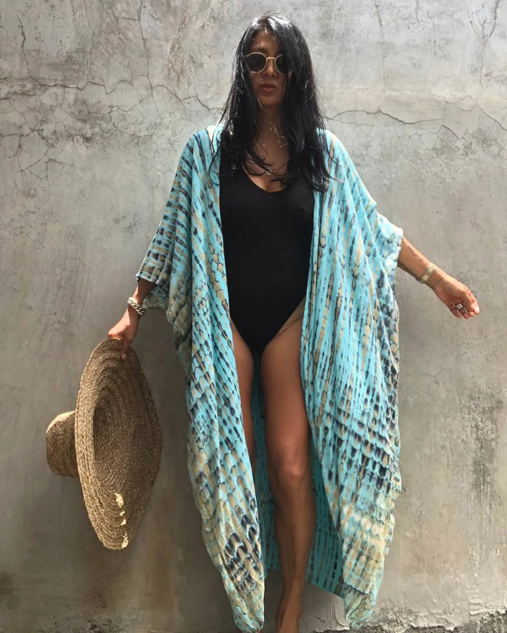 Summer Vintage Printed Belted Cover Ups