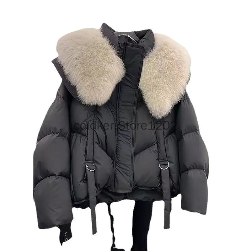 Fur Collar Winter Women Puffer Jacket