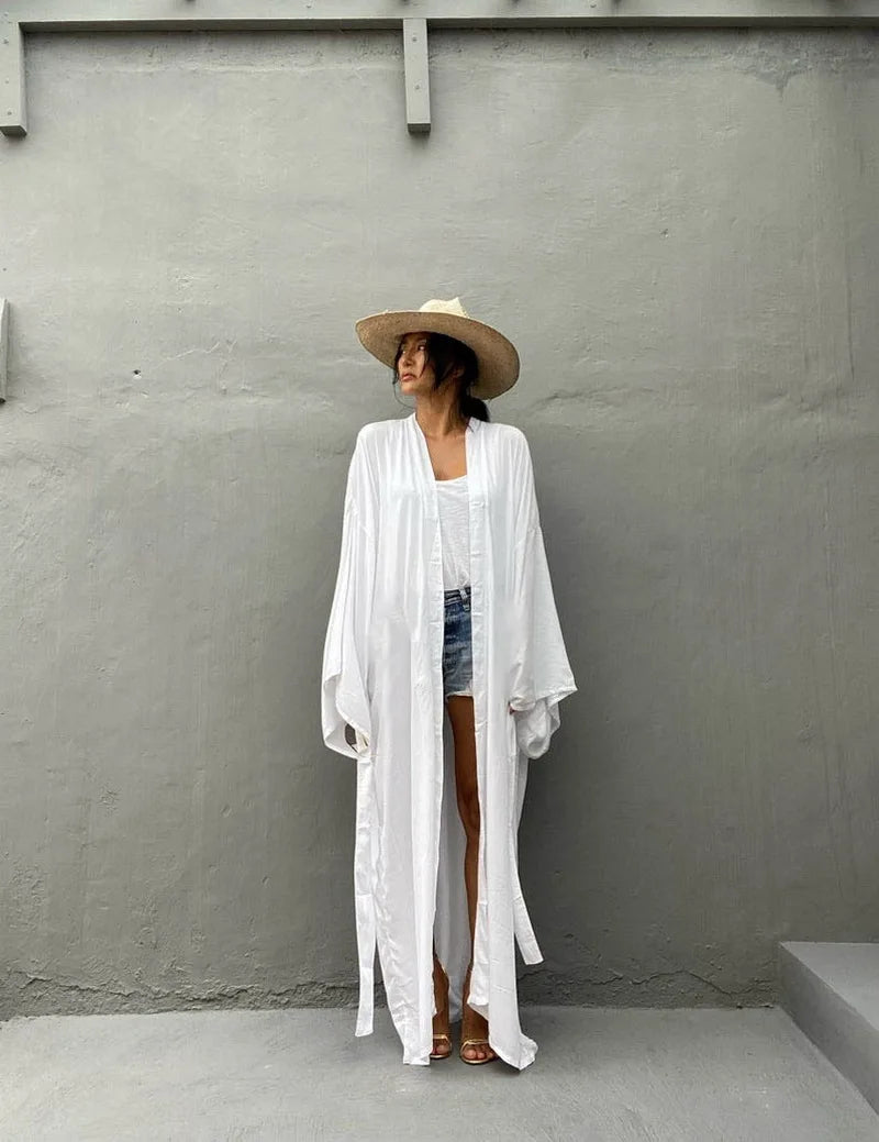 Solid Cotton Bikini Cover Ups