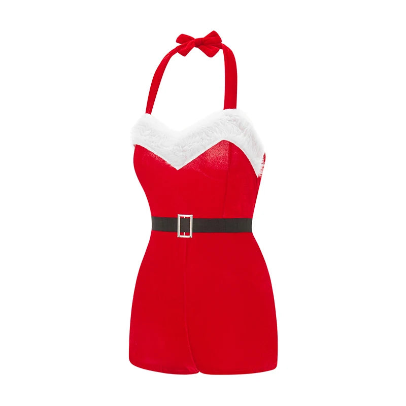 Mrs Claus Costume Sleeveless Jumpsuit