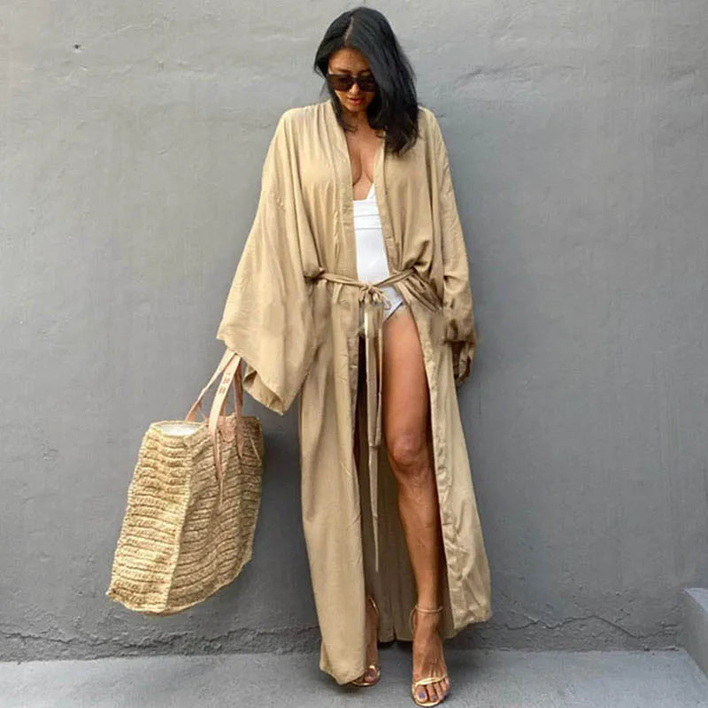 Solid Cotton Bikini Cover Ups