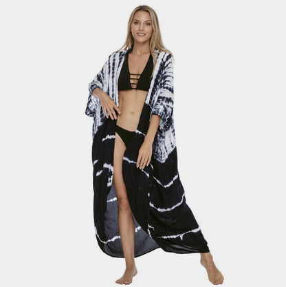 Summer Vintage Printed Belted Cover Ups
