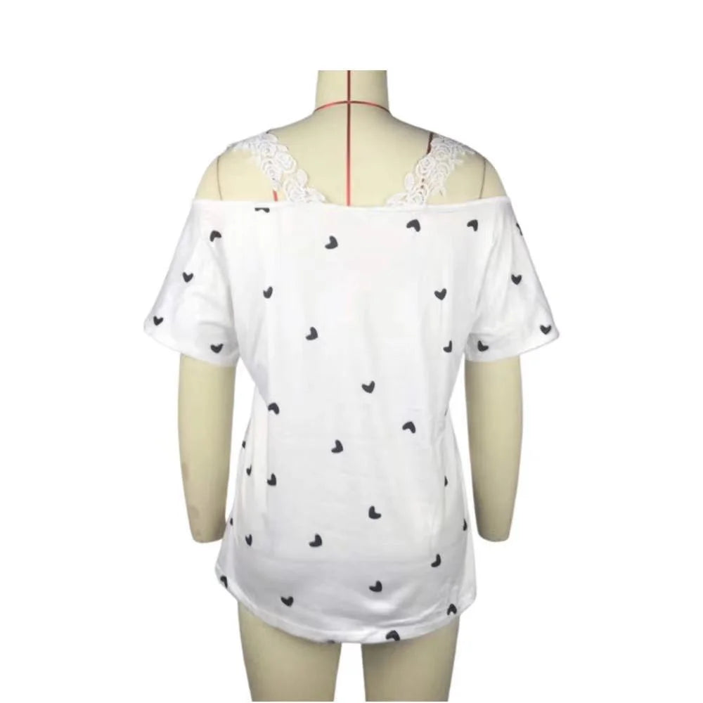 Summer Women's Fashion V-Neck T-Shirt