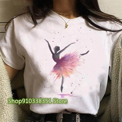 Ballet Dancer Printed T Shirt For Women