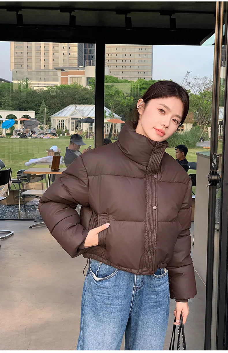 Parkas Warm Stand Collar Cold Puffer Jacket