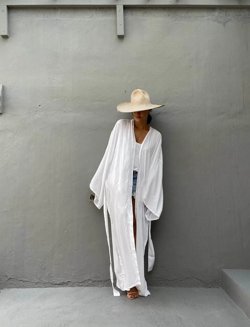 Solid Cotton Bikini Cover Ups