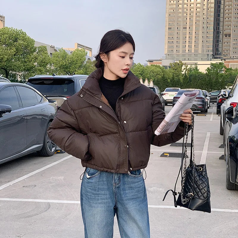 Parkas Warm Stand Collar Cold Puffer Jacket