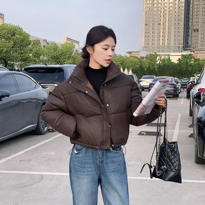 Parkas Warm Stand Collar Cold Puffer Jacket