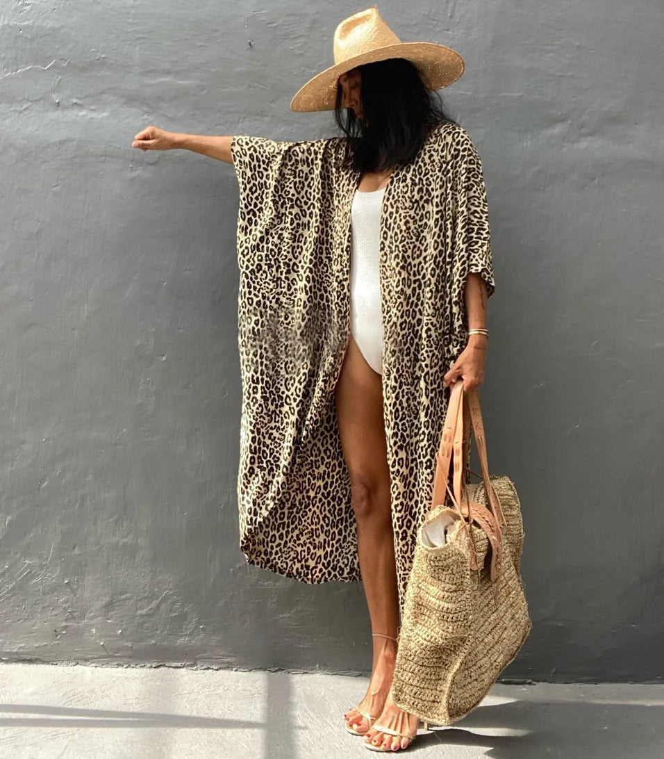 Summer Vintage Printed Belted Cover Ups