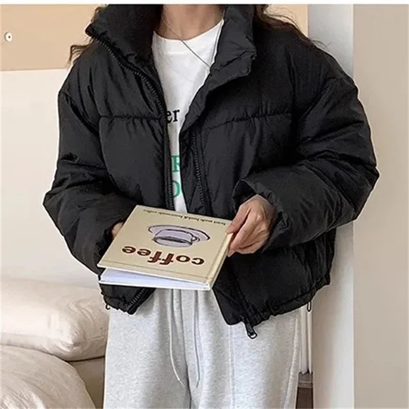 Women Oversized Solid Loose Puffer Jacket