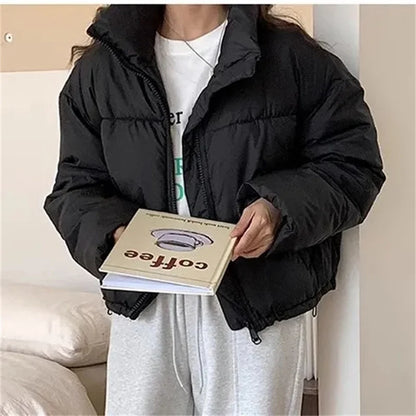 Women Oversized Solid Loose Puffer Jacket