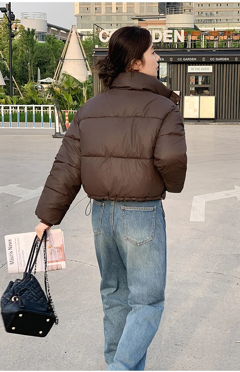 Parkas Warm Stand Collar Cold Puffer Jacket