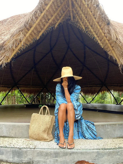 Robe Femme Long Dress Bikini Cover Ups