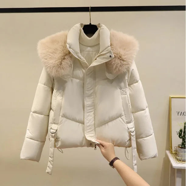 Fur Collar Winter Women Puffer Jacket