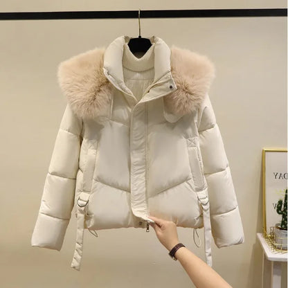 Fur Collar Winter Women Puffer Jacket