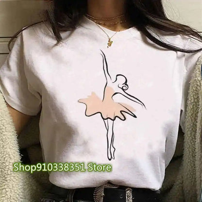 Ballet Dancer Printed T Shirt For Women
