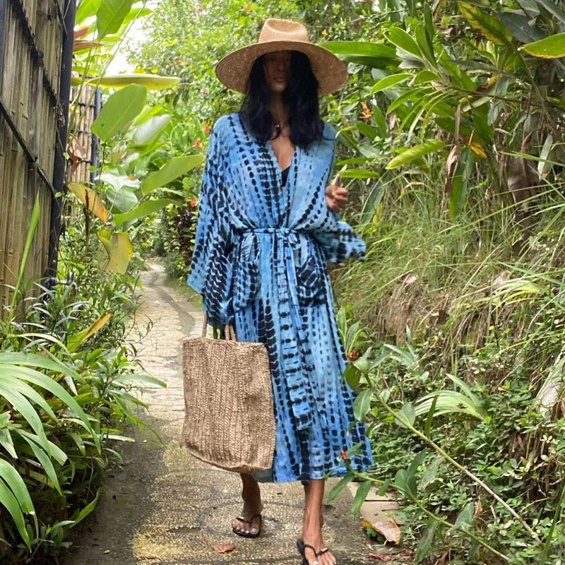 Robe Femme Long Dress Bikini Cover Ups