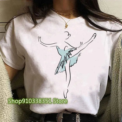 Ballet Dancer Printed T Shirt For Women