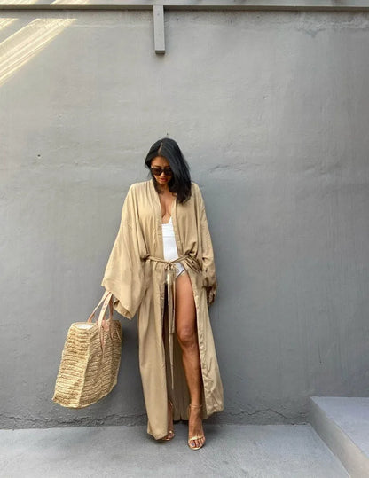 Solid Cotton Bikini Cover Ups