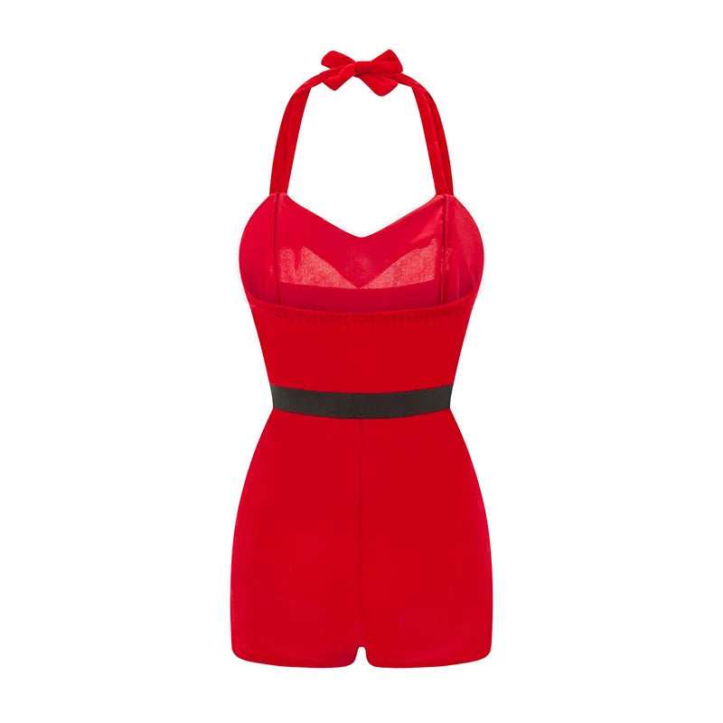 Mrs Claus Costume Sleeveless Jumpsuit