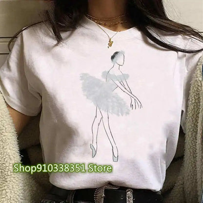 Ballet Dancer Printed T Shirt For Women