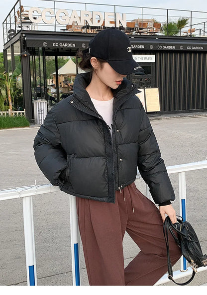 Parkas Warm Stand Collar Cold Puffer Jacket