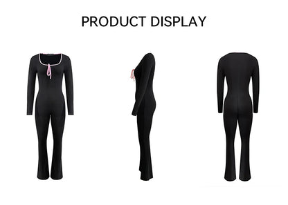 U Neck Skinny Sheath Long Jumpsuit