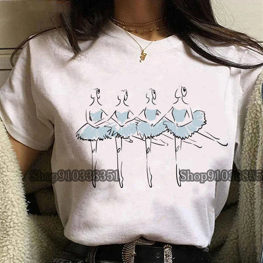 Ballet Dancer Printed T Shirt For Women