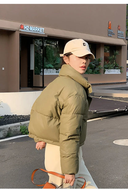 Parkas Warm Stand Collar Cold Puffer Jacket