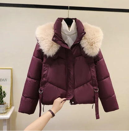 Fur Collar Winter Women Puffer Jacket