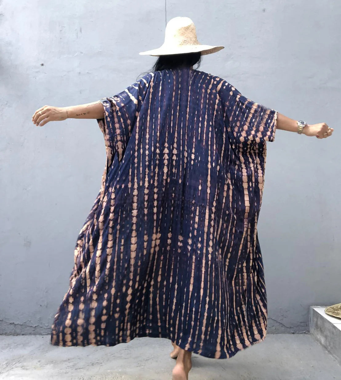 Summer Vintage Printed Belted Cover Ups