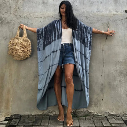 Summer Vintage Printed Belted Cover Ups