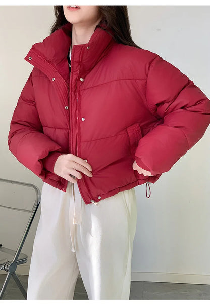 Parkas Warm Stand Collar Cold Puffer Jacket