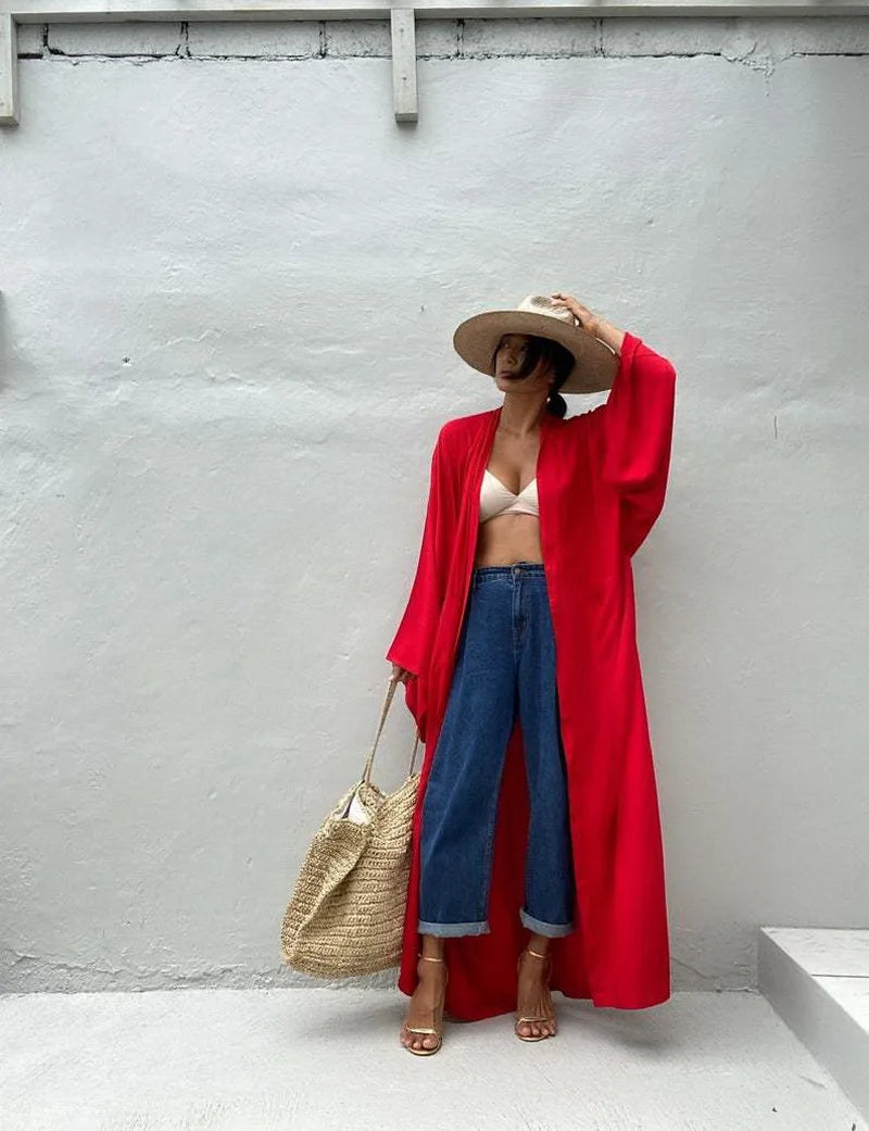 Solid Cotton Bikini Cover Ups