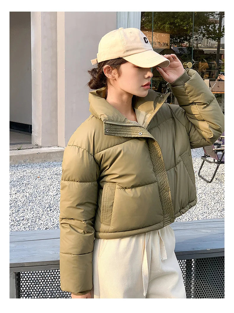 Parkas Warm Stand Collar Cold Puffer Jacket