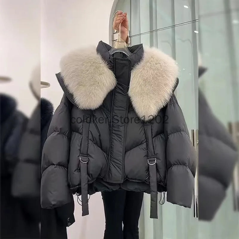 Fur Collar Winter Women Puffer Jacket